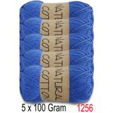 Diva İplik Diva Natural Cotton 1256 Mavi (5 li Paket)