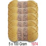 Diva İplik Diva Natural Cotton 1974 Hardal (5 li Paket)