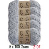 Diva İplik Diva Natural Cotton 2107 Açık Gri (5 li Paket)