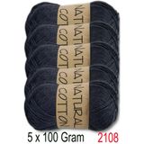 Diva İplik Diva Natural Cotton 2108 Antrasit (5 li Paket)
