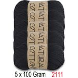 Diva İplik Diva Natural Cotton 2111 Siyah (5 li Paket)