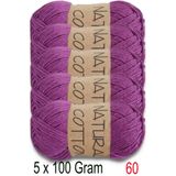Diva İplik Diva Natural Cotton 60 Mürdüm (5 li Paket)