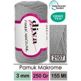 Diva İplik Diva Pamuk Makrome 2107 Açık Gri