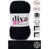 Diva İplik Etamin Iş Orlonu 01 Siyah