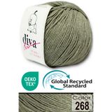 Diva İplik Premium Amigurumi Ipi Punch (Panç) Bebe Soft Cotton 50 gr Örgü Pamuk Ip - Çağla Yeşili