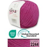 Diva İplik Premium Amigurumi Ipi Punch (Panç) Bebe Soft Cotton 50 gr Örgü Pamuk Ip - Fuşya