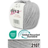 Diva İplik Premium Amigurumi Ipi Punch (Panç) Bebe Soft Cotton 50 gr Örgü Pamuk Ip - Gümüş