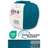 Diva İplik Premium Amigurumi Ipi Punch (Panç) Bebe Soft Cotton 50 gr Örgü Pamuk Ip - Petrol Mavi