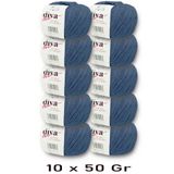 Diva İplik Premium Amigurumi Ipi Punch (PANÇ) Bebe Soft Cotton 500 gr (10 lu paket)- İndigo