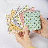 DİVAL 10x10 cm 6'lı Karton Kapaklı Spiralli Cep Defteri Bloknot Not Defteri - Kaktüs