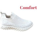 Divamod Diva Mod 502 Kadın Bej Triko Taşlı Memory Foam Tabanlıklı Comfort Sneaker Bej
