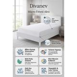 Divanev 60X120 cm Yatak Koruyucu Alez Sıvı Geçirmez Fitted Alez Bebe Micro Kumaş - 60 x 120 cm - Beyaz