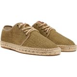 Divarese Dıvarese Khaki Canvas Men's Lace-Up Espadrilles