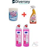Diversey 4'lü Temizlik Paketi 2 Adet Banyo + 1 Adet Mutfak + 1 Adet Beyazlar Için Leke Çıkarıcı