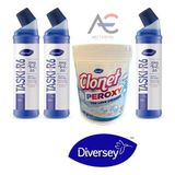 Diversey 4'lü Temizlik Paketi 3 Adet Ağır Kir Tuvalet Temizleyici + 1 Adet Beyazlar Için Leke Çıkarıcı