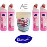 Diversey 5'li Temizlik Paketi 4 Adet Extra Banyo Temizleyici + 1 Adet Beyazlar Için Leke Çıkarıcı