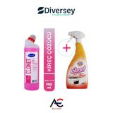 Diversey Clonet Extra Kireç Sökücü 1 adet + Diverset Clonet Mutfak Yağ Sökücü 1 adet - 2 li Set