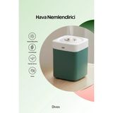 Divex 3l Çift Sprey Ultrasonik Hava Nemlendirici Buhar Makinesi – Aroma Difüzörlü - Yeşil