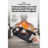 Divex 4 Başlıklı Güçlü Titreşimli Tüm Vücut Masaj Tabancası- Ağrı Giderici Sıkılaşma ve Selülit Karşıtı - Siyah