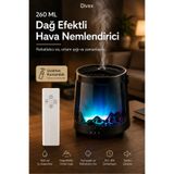 Divex Askılı Taşınabilir 300 ml Hava Nemlendirici, 7 Renk LED Işıklı Yağmur Efektli Aromaterapi Buhar Makinesi