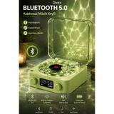 Divex Bluetooth 5.0 White Noise RGB Işıklı Pikap Tasarımlı Müzik Çalar Dijital Saat Alarmlı