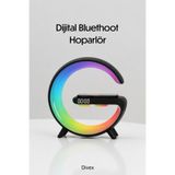 Divex G63 Akıllı RGB Gece Lambası - 15W Hızlı Kablosuz Şarj Standı & 360° Bluetooth Hoparlör