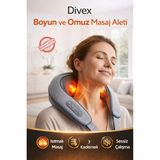 Divex Insan Eli Hissi Veren Şarjlı Isıtmalı Derin Yoğurma Sırt Boyun ve Omuz Ovmalı Masaj Aleti - Bej