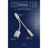 Divex iPhone ve iOS Uyumlu Lightning ve 3.5mm Jack Girişli Dönüştürücü Kablo - Gümüş