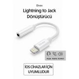 Divex Lightning to 3.5mm Jack Dönüştürücü iPhone ve İOS Uyumlu Kulaklık Adaptörü
