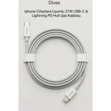 Divex lphone Ve IOS Uyumlu 27W USB-C & Lightning PD Hızlı Şarj Kablosu