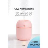 Divex Mini Hava Nemlendirici - Rgb Aydınlatmalı Ultrasonik Buhar Makinesi ve Aromaterapi Difüzörü - Pembe