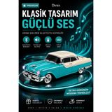 Divex Retro Araba Tasarımlı Bluetooth Hoparlör – LED Işıklı, Güçlü Ses, Şarjlı Speaker