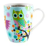 Divinity Boutique Baykuş Kupa - Kadınlar, Anneler, Arkadaşlar, Baykuş Severler için Renkli ve Bulaşık Makinesinde Yıkanabilir İlham Verici Seramik Kahve Kupası, 350 ml