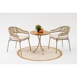Divona Home Bremen Terea Bahçe Balkon Bistro Set (seramik) AHŞAP-SERAMİK