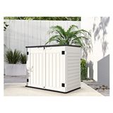 Divona Home C030 Hdpe Bahçe Balkon Depolama Dolabi 760 Litre (g 127,5 X D 74 X Y 105 Cm ) GRİ RENK SİYAH DETAYLI