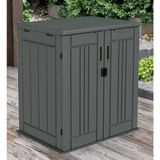 Divona Home C037 Hdpe Plastik Bahçe Balkon Rafli Depolama Dolabi (g 80 X D 59 X Y 86.5 Cm ) Antrasit