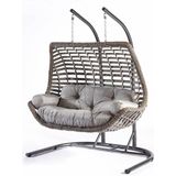 Divona Home Capri Swing Rehome Cunda Çift Kişilik Bahçe Ve Balkon Salıncağı - Gri