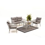 Divona Home Çeşme Rattan Bahçe Oturma Grubu (2+1+1+M)-Antrasit ANTRASİT