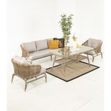 Divona Home Maxx Bahçe Balkon Oturma Grubu (3+1+1+Masa) - Cappuccino