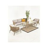 Divona Home Maxx Bahçe Balkon Oturma Grubu (3+1+1+masa) Kahverengi