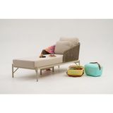 Divona Home Mono Tekli Modern Şezlong - Cappucino - Krem