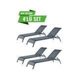 Divona Home Next Kolsuz Şezlong Set (4 Adet)