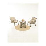 Divona Home Pisa Rattan Bahçe Balkon Bistro Set (1+1+SEHPA) CAPPUCİNO