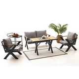 Divona Home Skyline Alüminyum Bahçe Oturma Grubu (2+1+1+m) Antrasit