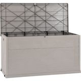 Divona Home Toomax Wood Gri Bahçe Depolama Sandığı 420 L Plastik Dış Mekan Kullanımına Uygun 120 cm x 56 cm x 63 cm