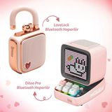 Divoom Ditoo Pro Bluetooth Hoparlör ve Ses Kayıt Özellikli LoveLock Hediye Seti, Pembe