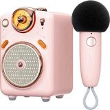 Divoom Fairy-Ok Pembe Karaoke Mikrofonlu Taşınabilir Bluetooth Hoparlör 10W Ses Gücü