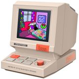 Divoom MiniToo Retro PC-Style Bilgisayar Hoparlörü, akıllı piksel ekranı ve kendi resimlerinizi oluşturma özelliği, Bluetooth ve USB Ses, beyaz gürültülü alarm/zamanlayıcı, yatak odası için hediye