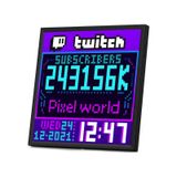 Divoom Pixoo-64 App Kontrollü Wifi Animasyonlu 64x64 Piksel LED Ekran Resim Çerçevesi-Abone Sayacı