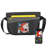 Divoom Pixoo Slingbag-V Omuz Çantası, LED Özelleştirilebilir Animasyon Ekranı ve Uygulama Kontrolü, Siyah, Tek Boyut, Siyah/beyaz, One Size, Gündelik